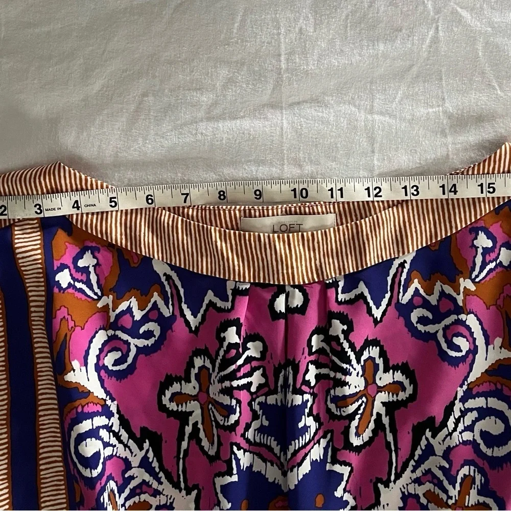 Ann Taylor Loft Mod Vibrant Short Scarf Motif Dress Size Medium EUC - Picture 9 of 11